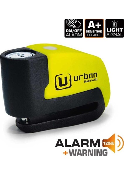 Ur6 Alarmlı Motosiklet Disk Kilidi 6mm Pim