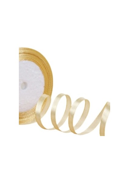 Saten Kurdele 2 cm 10 Metre Koyu Bej