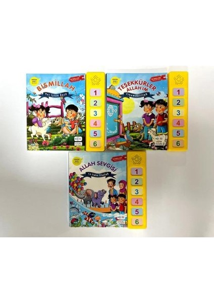 Konuşan Kitap Seti Bismillah,Teşekkürler Allahım,Allah Sevgisi (3 Kitap)