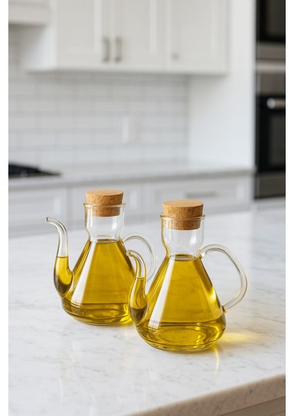 2!li Borosilikat Cam Mantar Kapaklı Yağdanlık 500 ml Liya fiyatları