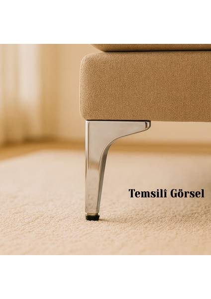 Metalon 12 cm Krom Gümüş Metal Mobilya Ayağı Modern Koltuk Dayanıklı Üçgen Ünitesi Ayağı Ayakları fiyatları