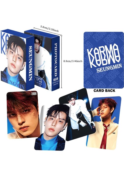 Stray Kıds Seungmin '' Karma '' Çift Yön Baskılı Lomo Card Seti indirimleri