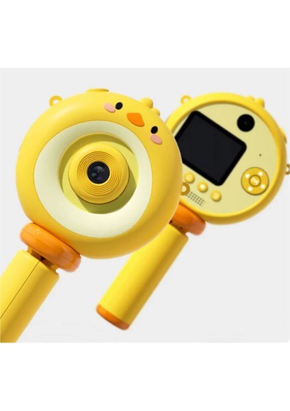 Hd Kamera Karikatür Tripodlu Çocuk Dijital Kamera Fotoğraf Makinası 1080P Video Kaydedici 2.0 I