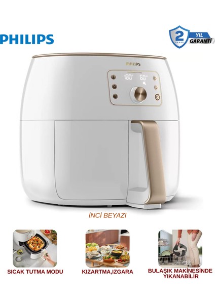 Xxl 7,3 Litre Yüksek Hacim Twin Turbostar Teknolojili Airfryer Inci Beyaz