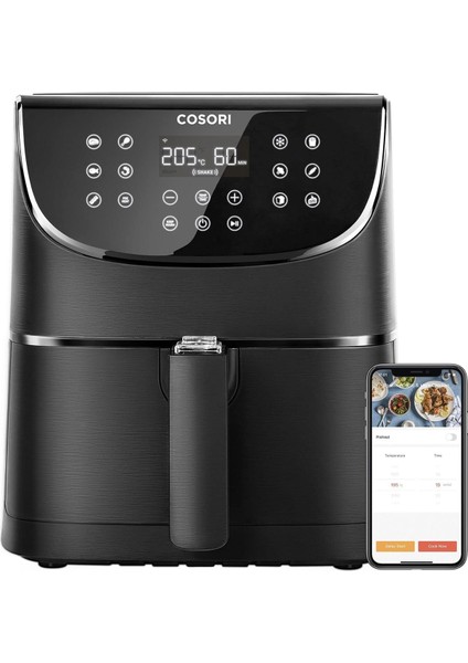 Akıllı Wifi Kontrollü 5.5l Sıcak Hava Fritözü, Pratik ve Şık Tasarım
