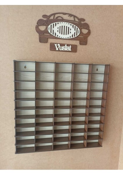 Oyuncak Araba Rafı, 50X5 Araçlık, Hot Wheels ve Matchbox Uyumlu