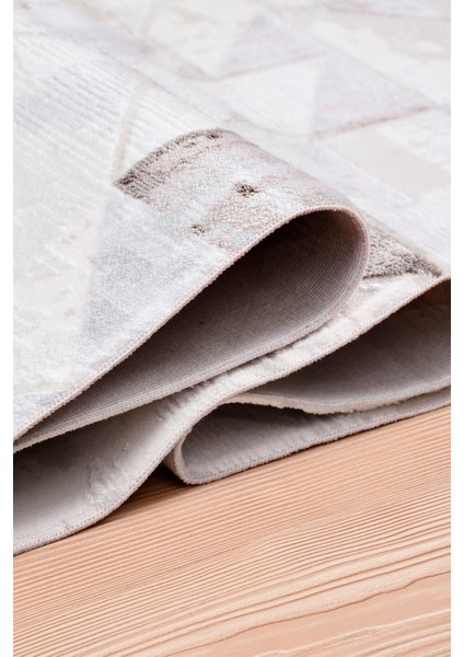 Elyfa Luxe Kahve Akrilik Halı – Salon ve Oturma Odası, Robot Süpürge Uyumlu, 4m En-Özel Ölçü indirimleri