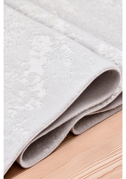 Elyfa Luxe Ekru Akrilik Halı – Salon ve Oturma Odası, Robot Süpürge Uyumlu, 4m En-Özel Ölçü indirimleri