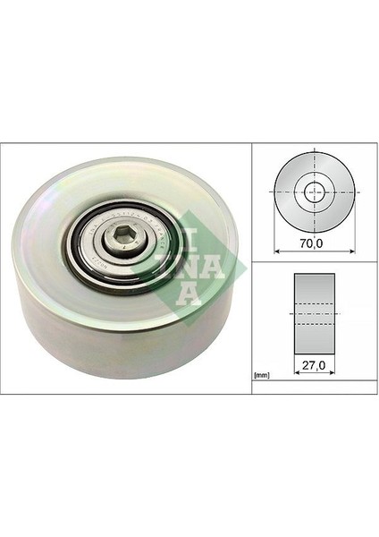 532039810 V Kayıs Gergı Rulmanı Bmw E46 E60 E63 E64 E65 E83 E53 M47 M57 04>08 11287780124-11287799464