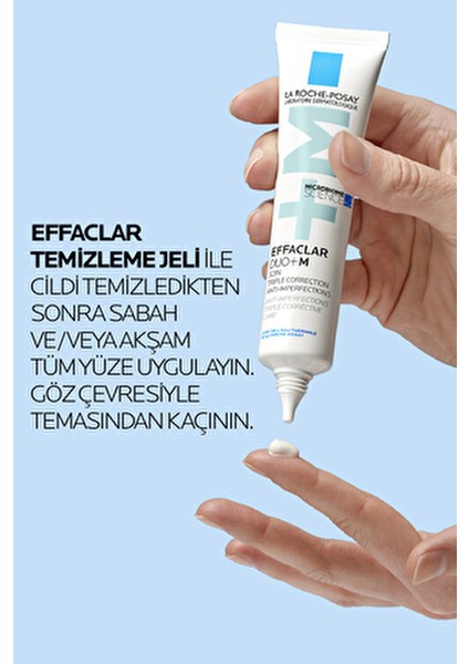 Yüz Bakım Seti: Effaclar Yüz Temizleme Jeli 50 ml, Tonik 200 ml ve Effaclar Duo+M Yağlı Ciltler İçin