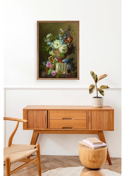 Çiçekler Ahşap Çerçeveli Tablo modelleri