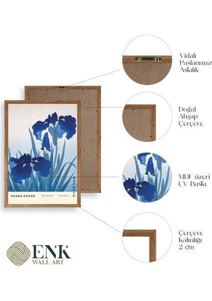 Vazodaki Çiçekler Üçlü Ahşap Çerçeveli Tablo fırsatları