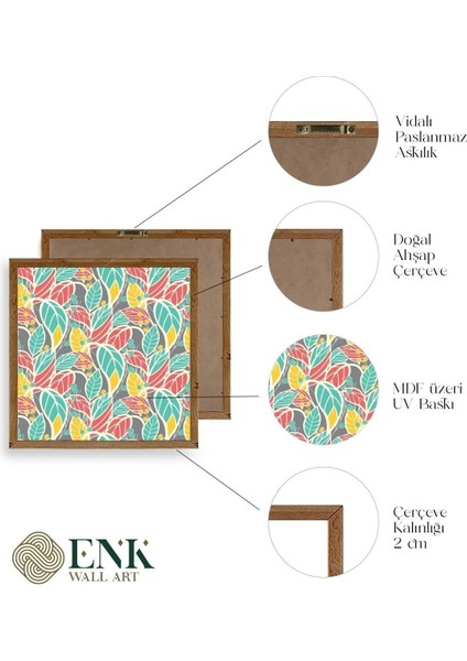 Yaprak Ahşap Çerçeveli Tablo fırsatları