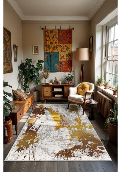 Halı,dekoratif ,özel Tasarım, Modern,ince,yıkanabilir 800 gr /m2 Kaymaz Taban Trend Halı