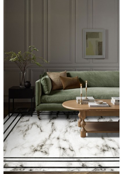 Modern Dekoratif Yıkanabilir Kaymaz Taban Halı – İnce, Yumuşak Salon Halısı, Mutfak Halısı ve Yolluk