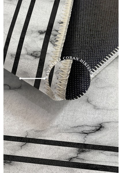 Modern Dekoratif Yıkanabilir Kaymaz Taban Halı – İnce, Yumuşak Salon Halısı, Mutfak Halısı ve Yolluk