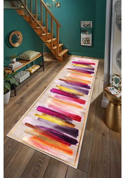 Modern Dekoratif Yıkanabilir Kaymaz Taban Halı – İnce, Yumuşak Salon Halısı, Mutfak Halısı ve Yolluk