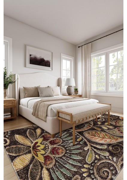 Modern Dekoratif Yıkanabilir Kaymaz Taban Halı – İnce, Yumuşak Salon Halısı, Mutfak Halısı ve Yolluk