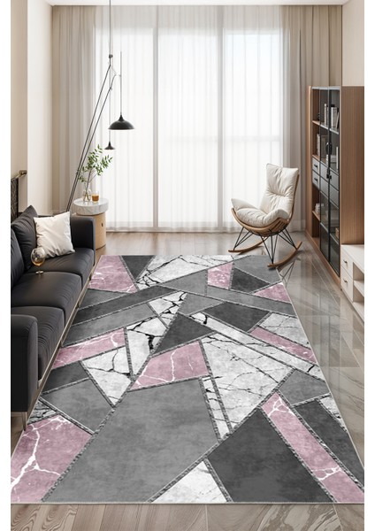 Modern Dekoratif Yıkanabilir Kaymaz Taban Halı – İnce, Yumuşak Salon Halısı, Mutfak Halısı ve Yolluk