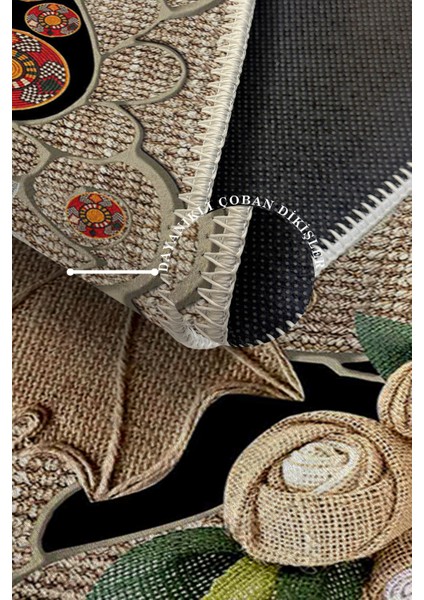 Modern Dekoratif Yıkanabilir Kaymaz Taban Halı – İnce, Yumuşak Salon Halısı, Mutfak Halısı ve Yolluk