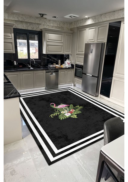 Modern Dekoratif Yıkanabilir Kaymaz Taban Halı – İnce, Yumuşak Salon Halısı, Mutfak Halısı ve Yolluk