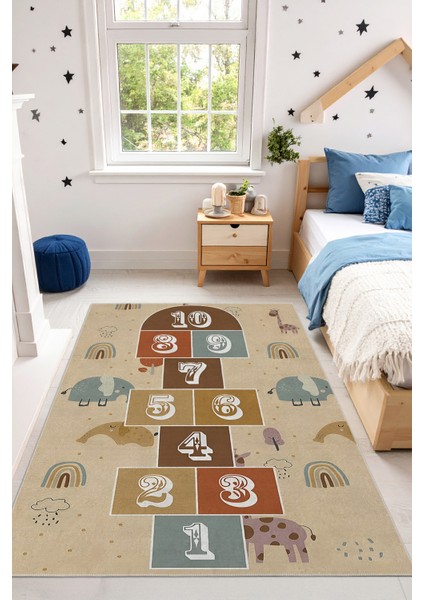 Modern Dekoratif Yıkanabilir Kaymaz Taban Halı – İnce, Yumuşak Salon Halısı, Mutfak Halısı ve Yolluk