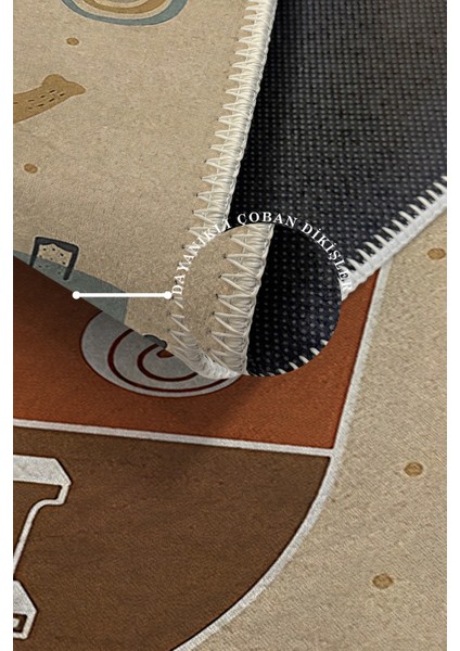 Modern Dekoratif Yıkanabilir Kaymaz Taban Halı – İnce, Yumuşak Salon Halısı, Mutfak Halısı ve Yolluk