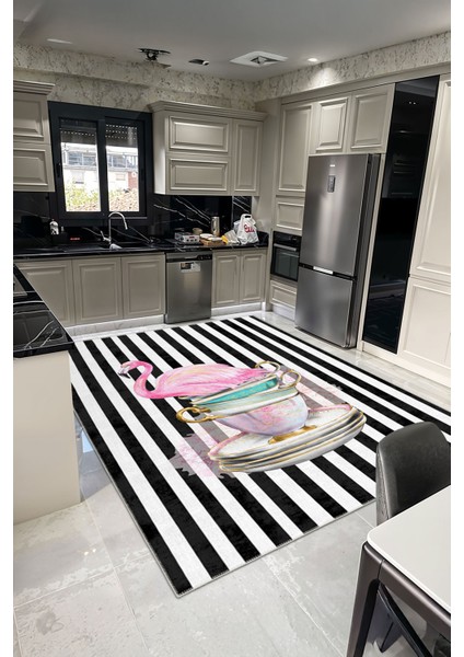Modern Dekoratif Yıkanabilir Kaymaz Taban Halı – İnce, Yumuşak Salon Halısı, Mutfak Halısı ve Yolluk