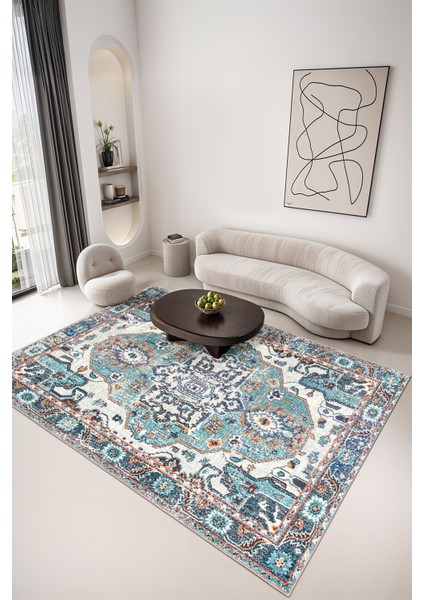 Modern Dekoratif Yıkanabilir Kaymaz Taban Halı – İnce, Yumuşak Salon Halısı, Mutfak Halısı ve Yolluk