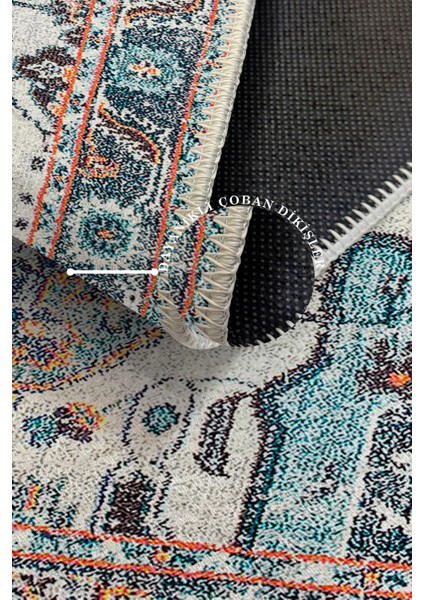 Modern Dekoratif Yıkanabilir Kaymaz Taban Halı – İnce, Yumuşak Salon Halısı, Mutfak Halısı ve Yolluk