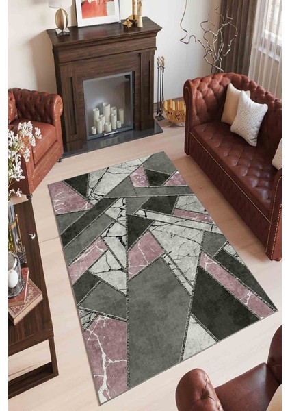 Modern Dekoratif Yıkanabilir Kaymaz Taban Halı – İnce, Yumuşak Salon Halısı, Mutfak Halısı ve Yolluk