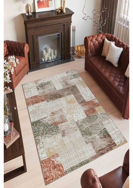 Modern Dekoratif Yıkanabilir Kaymaz Taban Halı – İnce, Yumuşak Salon Halısı, Mutfak Halısı ve Yolluk