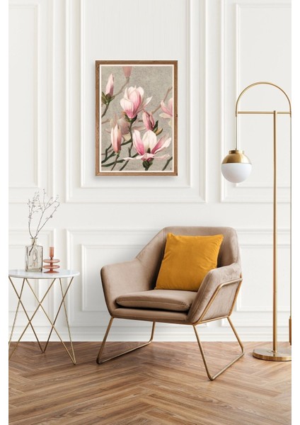 Magnolia Flowers Ahşap Çerçeveli Tablo modelleri