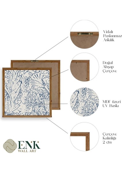 Yaprak Ahşap Çerçeveli Tablo fırsatları