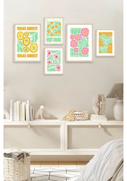 Flower Market 5'li Tablo