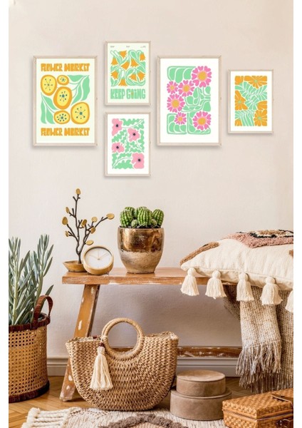 Flower Market 5'li Tablo modelleri