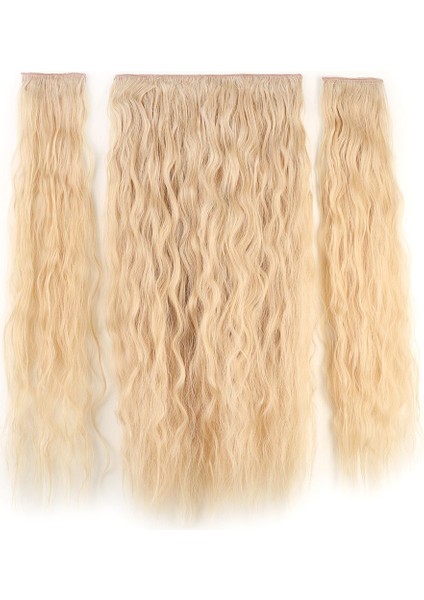 Fiber Sentetik Kabarık Dalgalı Yarım Ay + 2 Yan Çıt Çıt / Balköpüğü Beyaz Platin Röfleli fiyatları