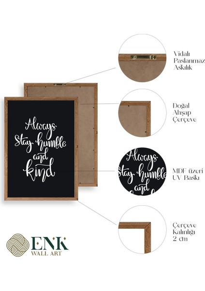 Motto Ahşap Çerçeveli Tablo fırsatları