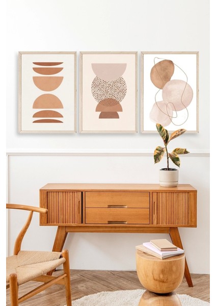 Modern Üçlü Ahşap Çerçeveli Tablo modelleri