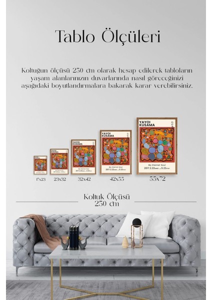 Yayoi Kusama Ahşap Çerçeveli Tablo indirimleri