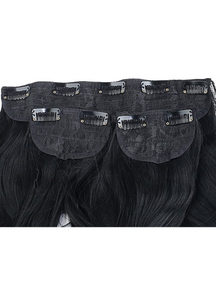 Fiber Sentetik Dalgalı Yarım Ay + 2 Yan Çıt Çıt / Siyah fiyatları