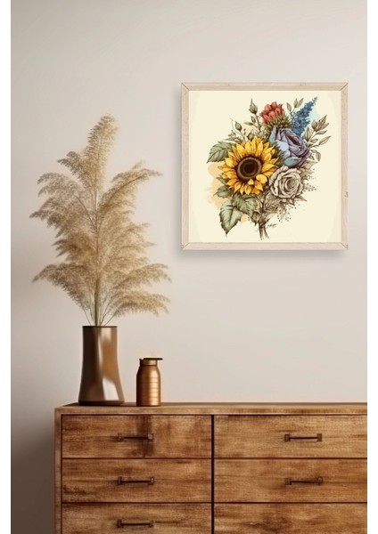 Ayçiçeği Ahşap Çerçeveli Tablo fiyatları