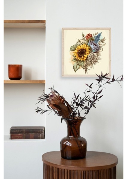 Ayçiçeği Ahşap Çerçeveli Tablo modelleri