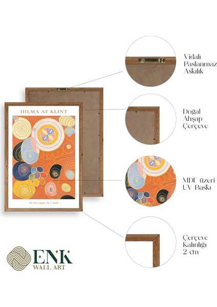 Ünlü Tablolar Üçlü Ahşap Çerçeveli Tablo fırsatları