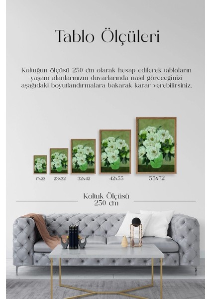 Çiçekler Ahşap Çerçeveli Tablo indirimleri