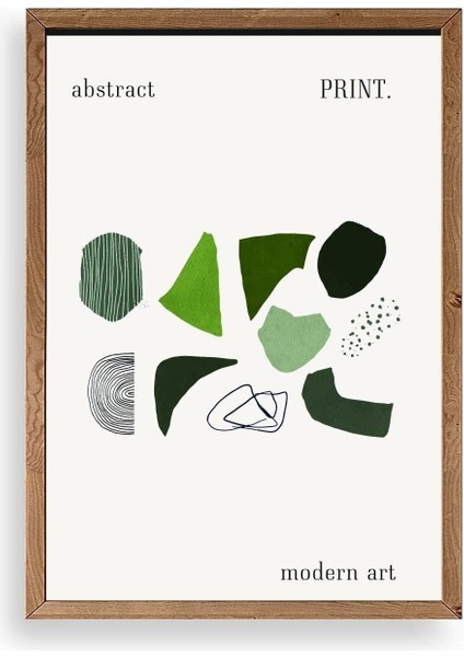 Soyut Ahşap Çerçeveli Tablo