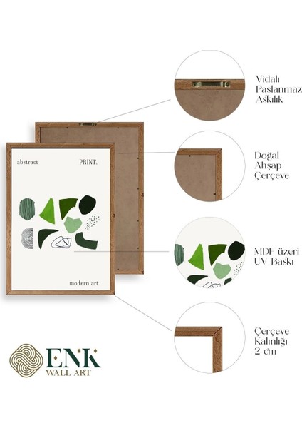 Soyut Ahşap Çerçeveli Tablo fırsatları