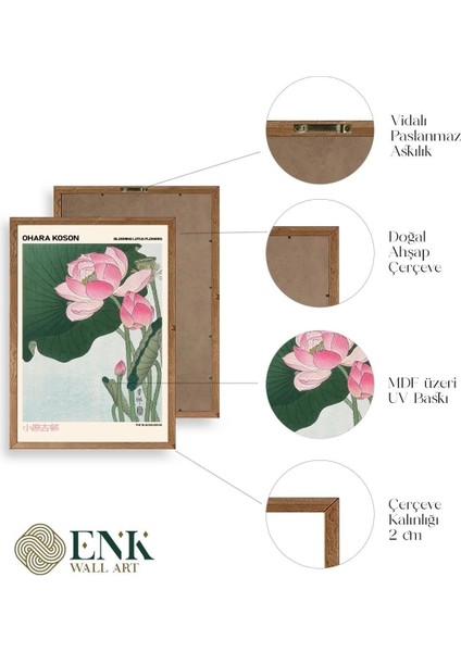 Ohara Koson Ahşap Çerçeveli Tablo fırsatları