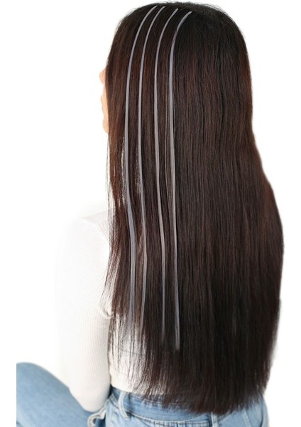 Fiber Sentetik Boncuk Kaynaklık Renkli Saç / Koyu Gri / 100 Adet modelleri