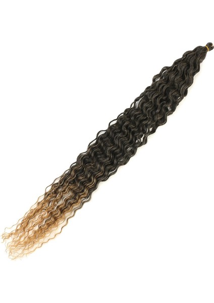 Rus Afro Dalgası Saç / Siyah / Karamel Ombreli